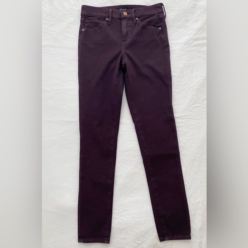 Express Purple Skinny Jeans